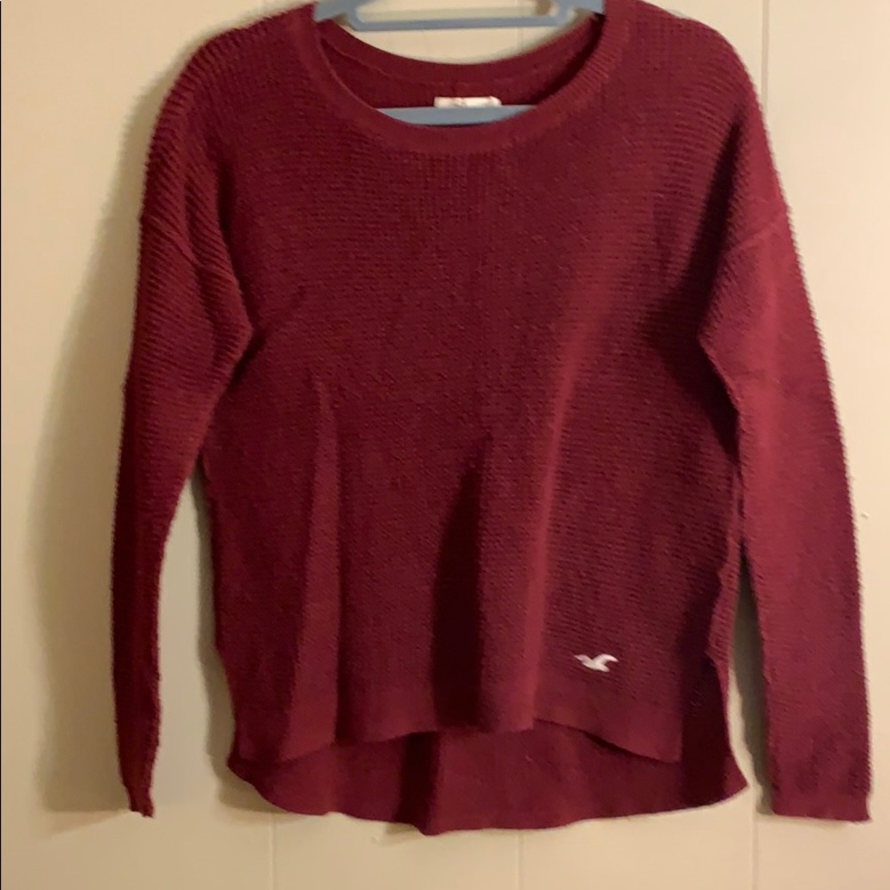 Maroon Waffle Sweater